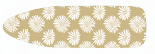 buegelbrettbezug beige mit weissen blumen design